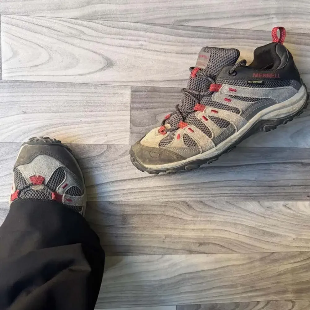 Merrell Moab 2 Waterproof Hiking Shoes J037171 Grey Red Mens 10.5